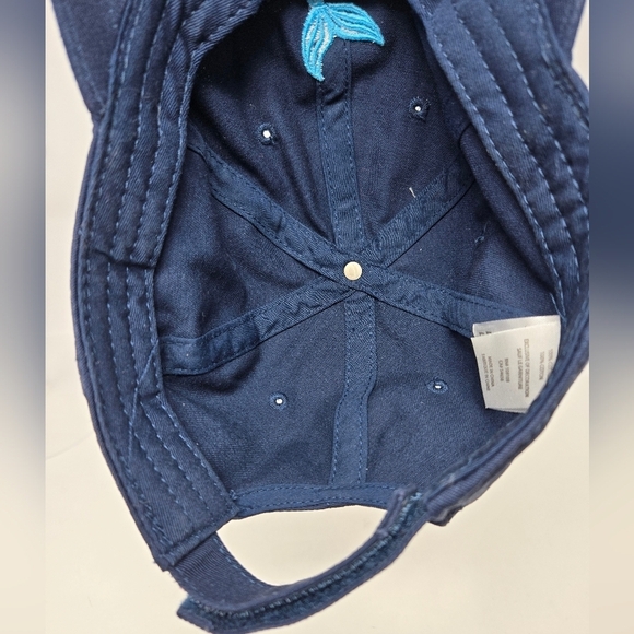 LIFE IS GOOD NAVY BLUE BASEBALL HAT CAP LIGHT BLUE MERMAID TAIL WOMEN OS COTTON - Picture 8 of 15